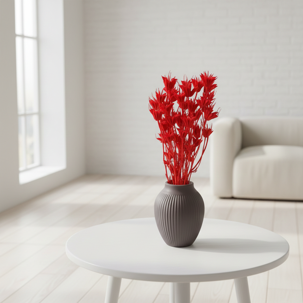 Sušená Nigella orientalis v červené barvě – výrazný a energický akcent pro dekorace